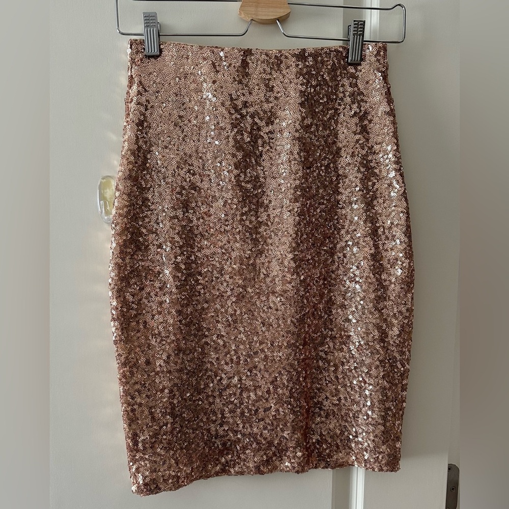 Sequin knee length skirt